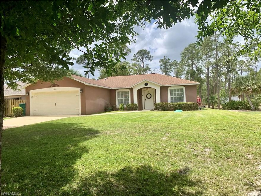 Beautiful and well maintained home in quiet sought-after area of Golden Gate Estates. Close to Publix & CVS Pharmacy. Spacious 1.14 acre lot has plenty of room to add garden, out building or even a pool. This 3-bedroom 2 bath home is located Near Collier County Fairgrounds and Big Corkscrew Island County Park with soccer fields, ball fields, picnic pavilions and a soon to be completed water park! Close to schools.