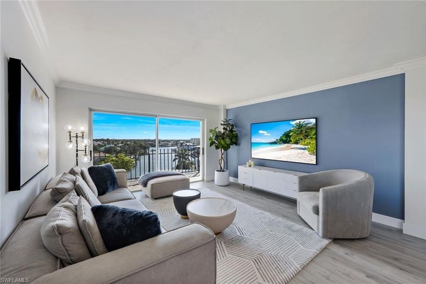 2 Bed / 2 Bath residence in the exclusive Kingsport at The Moorings, offering elevated 7th-floor living with sweeping bay views and an oversized lanai made for slow mornings and golden-hour evenings. Start your day with coffee as the sun rises over the water, then step into a lifestyle built around ease and coastal luxury. The open, updated interior feels bright and comfortable, ideal for full-time living or a long-term Naples retreat.
Spend your afternoons between the heated bayside pool or the private Moorings Beach, just across the street with exclusive Gold Membership access. Covered parking with extra storage makes it easy to keep bikes, beach chairs, and everything you need for life on the water close at hand. When you want more, you’re just minutes from Naples’ best dining, shopping, and entertainment, giving you the perfect balance of privacy and convenience. The building is well maintained with on-site management, adding peace of mind to everyday living.
Available for annual rental, this is a rare opportunity to enjoy the Kingsport lifestyle in one of Naples’ most desirable waterfront 55+ co-op communities.