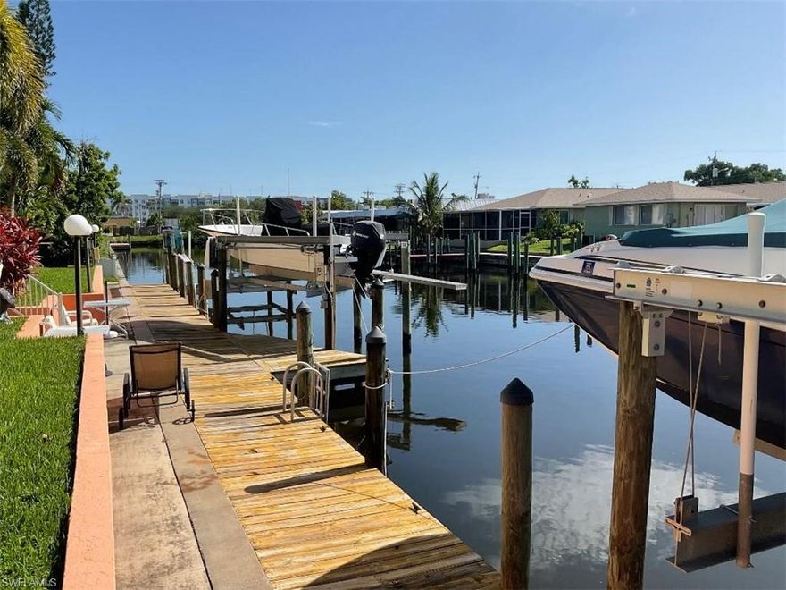 Enjoy waterfront living in this beautifully maintained 1st-floor, 2-bedroom, 2-bathroom gulf access end unit, located in a quiet 6-unit boating community on Victoria Canal. There is just one bridge to the river and about 30 minutes by boat to the beaches—boater’s dream! You can walk to Cape Coral’s popular restaurants, shops, and entertainment district and it is only about 5 minutes to the Cape Coral Yacht Club, public beach, and boat ramp. Covered parking space right at your front door. Boat dock available (waitlist, first come first served). Fully furnished—negotiable depending on your needs This is your chance to live the true Florida lifestyle—location, access, and comfort all in one! 1 small dog/cat allowed with board approval.