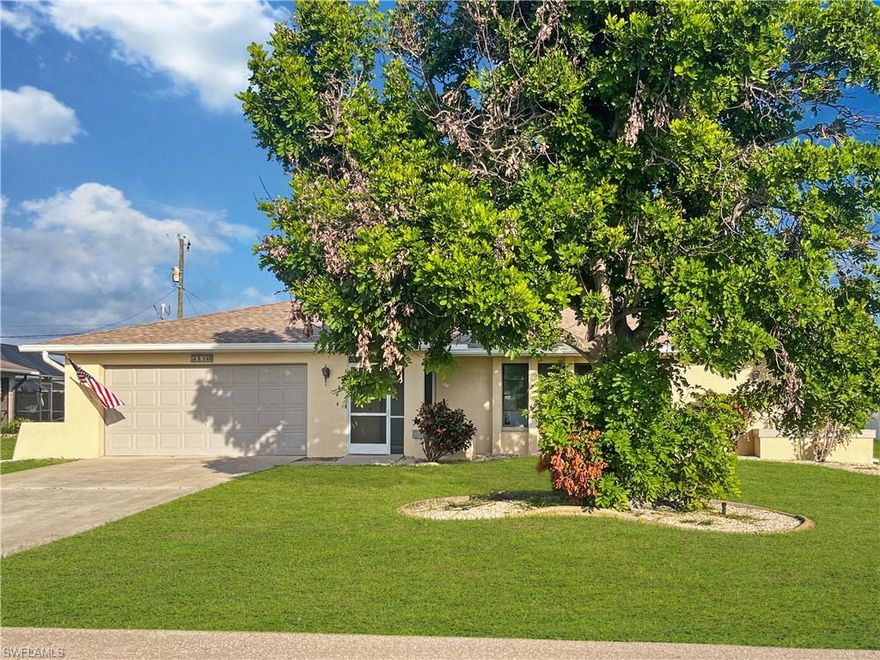 This south Cape charmer is an original Rutenburg built home that was customized for the original and only owners.  Spacious floor plan with 2 bedroom suites, walk in closets,  living room, dining room and den.  Also included is indoor  laundry room and walk in pantry.  Large screened lanai and plenty of room for a pool in the large backyard.  Brand new roof in January of 2023, this home sustained no hurricane damage or water.  May need alittle updating to your liking but the bones and structure are great and will make a great home for the interested buyer.