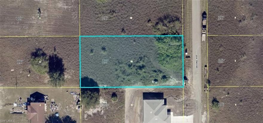 Build your dream home here!  Mostly clear half acre lot.  Easy access to schools, shopping, restaurants, churches and the new Frank Mann Park.  An easy drive to Fort Myers, Fort Myers Airport, boat ramps and the beaches.  Come enjoy all sunny SW Florida has to offer.