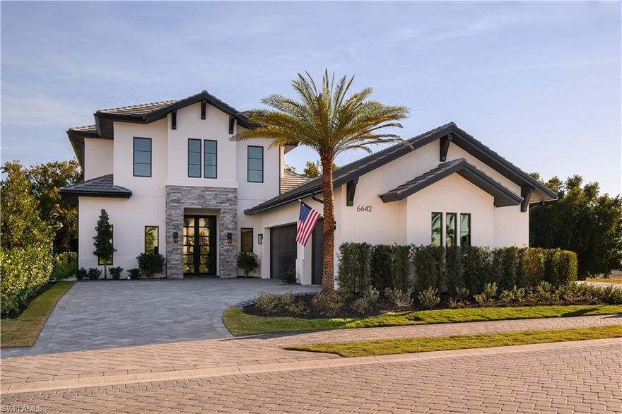 DESIGNER FURNISHED AND MOVE-IN READY! Seagate Development Group and Theory Design present the professionally designed and furnished Coronado Model Custom Home in Palisades, one of Seagate’s newest, gated communities in the heart of Naples. This custom home is a collaboration between Seagate Development Group and Theory Design with Architecture by JMDG Architecture, and custom landscape & hardscape design by Outside Productions. Enjoy a modern design with charcoal, linen and dove gray tones, warm stained European White Oak flooring, and wood and wall covering accents throughout. This custom home features 4 bedrooms, study, clubroom, 4 full and 2 half baths, and an oversized 3-car garage. The outdoor living area features electric roll down screens, tongue and grooved stained ceiling, outdoor kitchen, lounge space, pool bath, custom pool with spa and lush landscaping. The main floor has an open floor plan with double stepped tray ceilings throughout. The gourmet kitchen includes custom stacked cabinetry, natural stone backsplash, custom hood, island with waterfall countertop, paneled Sub Zero/Wolf appliance package. The master suite features a sitting area with sliding glass doors leading to the covered lanai. The master bathroom features honed marble floors and comes equipped with Kohler plumbing fixtures including a private water closet, dual vanities, soaking tub, and spacious shower with 3 showerheads. The custom staircase leads to the second floor which offers 2 VIP guest suites and a clubroom with a built-in bar with undercounter beverage fridge. Additional luxury features include 9.45” European White Oak wood floor throughout the main floor and clubroom, custom built-in closets, 1 ¾” solid interior doors, Emtek door hardware, linear HVAC diffusers in common areas, level 5 drywall, double pane Andersen impact windows & doors, Control4 home automation system, sound system, spray foam insulation, custom iron front door, natural gas, lush landscaping, and interior designer selected custom light fixtures and furnishings. Palisades is an enclave of 25 custom homes situated in a premier Naples location with abundant amenities. Palisades is only minutes away from Mercato, Waterside Shops, 2 Ritz-Carltons, and other exceptional shopping, dining, and beachfront destinations. Seagate’s portfolio of companies specialize in custom homes, renovations, interior design, estate management, and land development. Together, bringing exceptional concierge levels of service to everything we do. SALES CENTER OPEN DAILY. This listing contains rendering photos.