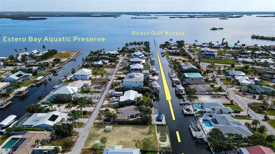 Discover the ultimate waterfront lifestyle with this rare Fort Myers Beach lot in Sandpiper Village, offering community beach access and direct Gulf boating access. This oversized 80’ x 105’ homesite features approximately 80 feet of seawall along a wide canal with desirable southern rear exposure for all-day natural light and breathtaking views.

Enjoy your private catwalk dock with boat lift and seating area, perfect for watching sunrise over Estero Bay and sunset over the Gulf of Mexico. Cruise directly from your backyard along the Ibis/Albatross Canal, which provides quick access to Estero Bay and the Gulf of America via Big Carlos Pass.

Beach lovers will appreciate the unbeatable location, with community beach access to Fort Myers Beach’s white powder sand just steps away — approximately 10 lots from the property. Whether you’re boating, fishing, or relaxing by the water, this location delivers the best of island living.

Cast a line from your dock, clean your fresh catch waterside, and enjoy daily waterfront sunrises and sunsets. Builder plans and presentations are available, allowing you to design a beautiful primary residence or vacation retreat tailored to this exceptional lot.

A rare opportunity to own premium waterfront property with both boating and beach access in one of Fort Myers Beach’s most desirable communities.