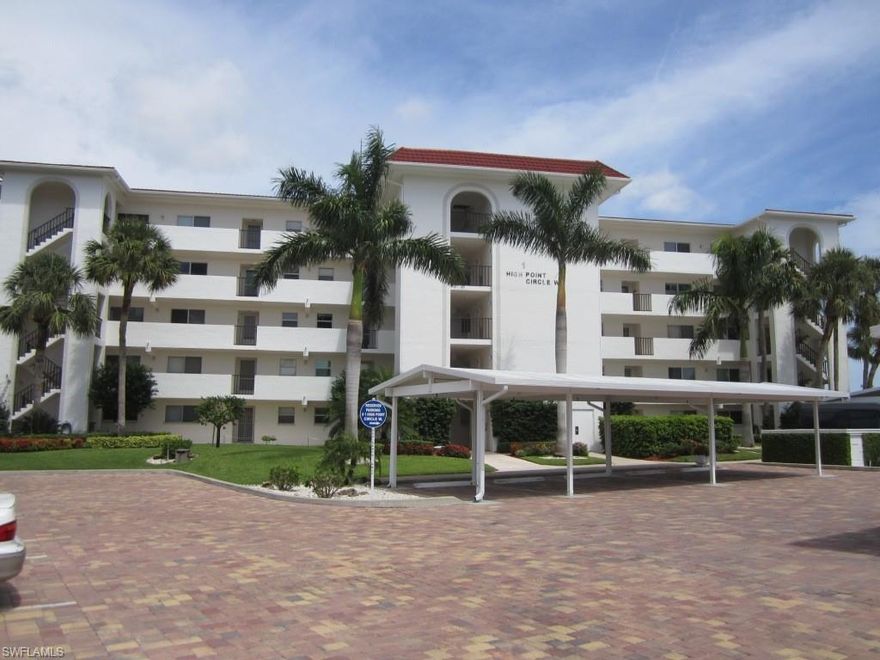 Beautifully Updated 1st Floor Condo Overlooking the 9 hole Executive Golf Course. (Sought After Prime Location Next to the Clubhouse, 1st Tee and Putting Green). Owner has spent $100,000+ in Updates (New Insulated Hurricane Impact Windows and Sliding Glass Doors, AC, Water Heater, Open Kitchen with Granite Countertops and New Appliances, Bathrooms, 22” Travertine Marble Tile, Plantation Shutters, Crown Molding, Baseboards, Interior Doors…and the list goes on). Included in the condo fees are Golf, Tennis (+ Pickleball), Six Pools, Social Membership, Fitness Club Exercise Room, Restaurant, and Master Association Fee. This condo also comes with Two Deeded Covered Carport Spaces and Extra Storage. LOCATION, LOCATION, LOCATION, as it is just one mile to the White Sandy Beaches on the Gulf Of Mexico, 2.5 miles to all the restaurants and shopping of Olde Naples as well as close proximity to Venetian Village, Waterside Shops and Mercato. Come and see why so many people love High Point Country Club…Naples Best Kept Secret!