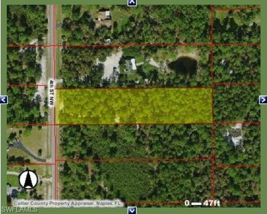 Beautiful vacant lot in the highly desirable area of Golden Gate Estates, offers the peace and quiet of the Estates, while being only minutes to the new Publix shopping center, charter school and several dining options. Build your dream home on this 2.27 acre lot, or purchase with 3040 4th St NW, Naples FL 34120/ MLS 217047836 for a total of 5 acres. It is recommended that any potential Buyer have their own environmental studies done.