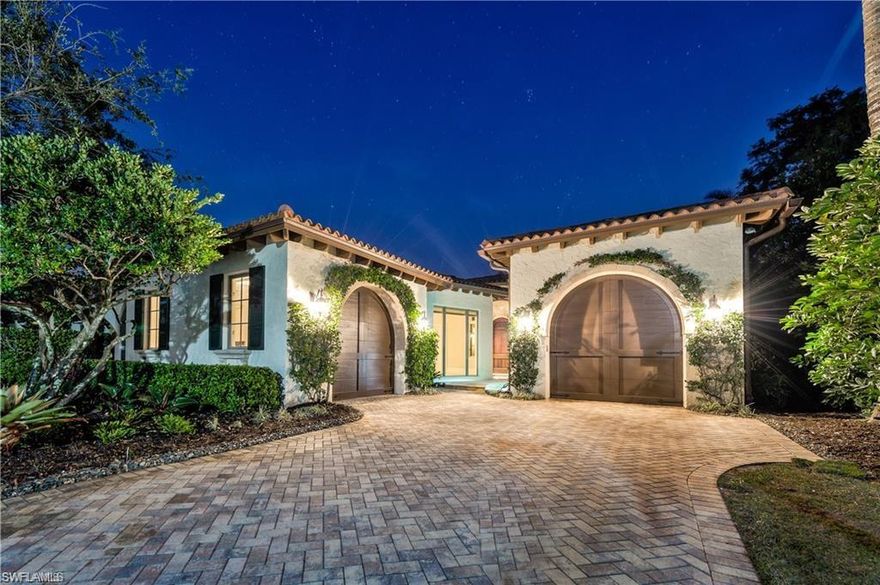 Experience luxurious living in this completely renovated villa. Home features modern design & decor showcasing floor to ceiling windows, custom window treatments, exposed beam architecture, new custom cabinetry in kitchen & wet bar w/quartzite countertops. Sub-Zero icemaker/refrigerator/freezer, double wall ovens, warming drawer, 36” 6 burner Wolf gas range w/professional externally vented hood as well as reverse osmosis water systems throughout is truly a chef's dream! The master retreat features a contemporary walk-in shower, luxurious soaking tub, dual sinks, & two large walk-in closets. Entertaining is a breeze w/expansive outdoor living areas featuring two screened lanais & recently installed electronic hurricane shutters. Other exterior features include large barbecue grill/dining area w/high-powered externally vented hood & separate relaxing living area w/beautiful stone fireplace. This breathtaking residence provides a private backyard w/inviting pool/spa. Enjoy all the amenities the award-winning Grey Oaks Country Club has to offer along w/this beautifully fully remodeled villa.