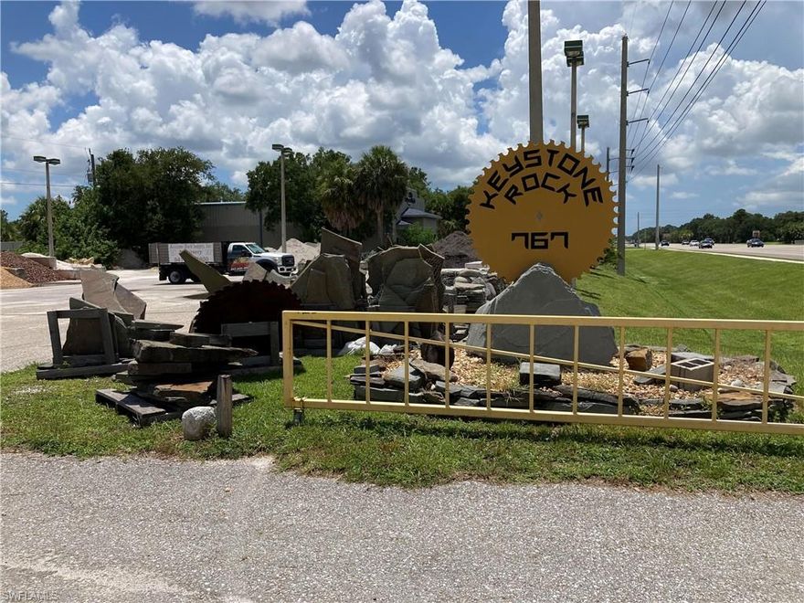 Here is a great prospect in a growing area, to sell landscaping materials for commercial and residential areas.  This business has been established for 16 years, they even sold Christmas trees advantageously, in the winter for additional income.  There is plenty of lighting, parking, and a list of inventories that is included in the sale.  Don't miss out on this great find.  You are in-between Port Charlotte and North Port, on a divided highway.  I 75 is just a few miles away.  Charlotte Sports Park is around the corner on Jobean, the new West Port Community, is behind this business. There is also an access for efficient deliveries.  THIS IS A MUST-SEE BUSINESS, WITH CLEARLY A WONDERFUL BUSINESS OPPORTUNITY.