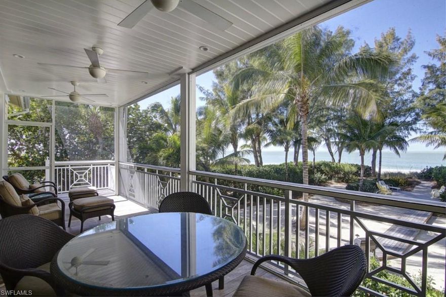 A most distinguished casual, elegant, modern, and superb front row property with panoramic views over the Gulf of Mexico. Supremely crafted with the finest materials and perfectly appointed features 5 bedrooms with en suite bathrooms along with a half bath off kitchen. Nestled amidst lush tranquil landscaping featuring low-voltage lighting which illuminates the grounds. Impressive panel windows through mahogany double doors, high ceiling and a cascading staircase. In-laid multi-color & size stone flooring, gourmet kitchen, breakfast room, dining & living great room, designated media room, private elevator accessing each floor. Copious living areas for the ultimate privacy in island living. An exception gulf front property within the manned gate of South Seas Island Resort, an iconic 330 acres wildlife preserve, 2.5 miles of white sandy beaches beaches framing the tranquil waters of the Gulf of Mexico; offering a golf course, tennis court, yacht harbour with a resort club membership.