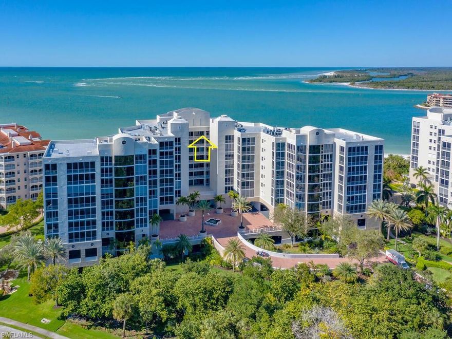 This one-of-a-kind front unit penthouse in the Riviera of Hideaway Beach presents unmatched Gulf of Mexico, private beach, and Collier Bay views. This exceptional 4,400 square foot residence was redesigned pre-construction to present three ensuite bedrooms, three and one half baths, and a den. The gorgeous penthouse was completely remodeled again in 2017 to feature an expansive kitchen with floor-to-ceiling Gulf of Mexico views, quartz countertops, stainless steel appliances, and wine refrigerator. The centerpiece of the main living area is the bar crafted from solid walnut overlooking the beach and gulf. Even more unbelievable views of the Gulf of Mexico can be found from the lanai that is now incorporated into the living area with its own air conditioning unit and protected by new hurricane glass. The master suite features an expansive closet, double vanities, dressing area, soaking tub and large walk-in shower among other upgrades. The world class Hideaway lifestyle with miles of beach, golf, tennis, fitness, pools, dining, and more can be found in this 24-hour gated community.