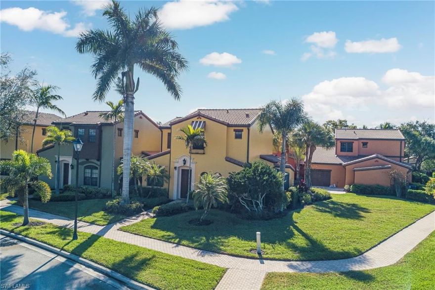 Surrounded by water, large corner lot! Arguably one of the best locations in Paseo! This TURNKEY FURNISHED Castella Casita is the one you've been waiting for! A true 3 bedroom casita, 2.5 bath, 2 car garage with an additional storage unit attached. Large outdoor screened lanai to enjoy warm Florida breezes.Tons of upgrades, Carmel cabinetry, high end granite, tile backsplash, stainless appliances. Also, equipped with Hurricane impact glass throughout and fire sprinkler systems, for added peace of mind. PASEO VOTED COMMUNITY OF THE YEAR 9 YEARS IN A ROW!! Come relax by the RESORT STYLE POOL or enjoy a beverage at the TIKI BAR. Watch a game at the PUB or enjoy brunch at the BISTRO. Grab a friend and watch a movie in the cinema or work out in the fully equipped fitness center including a spin/yoga studio. New lighted bike path will connect you to Lee County bike trail system. Enjoy a game of doubles on the 6 har tru TENNIS COURTS or join in the fun at the PICKLE BALL COURTS!! Minutes from the airport and both the Twins and Red Sox Spring Training Stadiums. Nestled in between downtown Fort Myers and the beach. Come enjoy the PASEO LIFESTYLE!