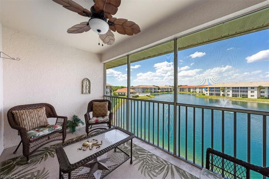 C5942  Located 15 minutes from 5th Ave and beaches, this is the one for you.  New stainless steel appliances, turnkey furnished plus fabulous long lake views.  Pool and clubhouse close by. Low HOA fees, plus great rental policy. New tile roofs to be installed this summer with no assessment.