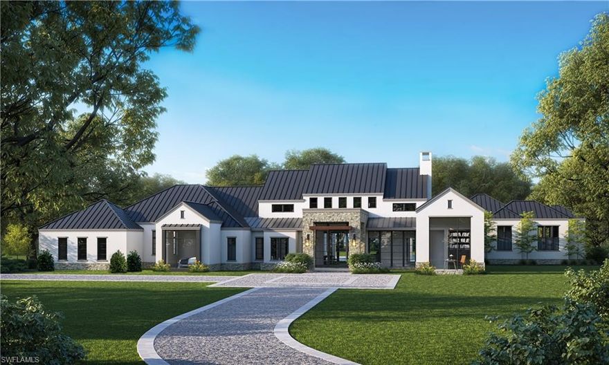 PERMIT JUST ISSUED!! Ready to build (a 10-month time savings/value)! Nearly 2 ACRES of cleared, elevated land in the Pine Ridge neighborhood of Naples. This rare opportunity comes with completed architectural, engineering, truss, septic, & drainage plans, plus $650K spent on improvements & plans. 405 loads of clean fill installed raising entire property to an avg of 2.5’ higher elevation. Survey map done. An expansive 446’ of frontage w/new privacy hedge row of 7’ Podocarpus & a rear perimeter of 735’ of new 7’ Ficus hedging. Property also features an array of preserved 50-year-old red Maples, manicured Oaks, & white Pine trees for a lush, private landscape. Plantings are irrigated, fertilized, & mulched. 12 loads of double-crushed driveway base installed. New right-of-way 15” apron pipe installed. FPL pre-paid to remove SW utility pole & install ground transformer. Color renderings completed of interior, front & rear elevation, & furniture plan for 7K sq ft home w/4-car garage, 1,043 sq ft guest house, & 2,500 sq ft combined outdoor living. Sited for new Gordonia entrance & address. Willing to build custom as drawn, or with variation, or sell land only.