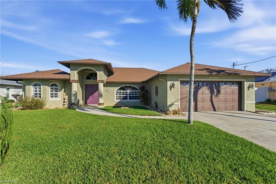 Move-in ready pool home in a prime Cape Coral location! Welcome to 1619 SW 45th Street, a beautifully maintained 3-bedroom, 2-bathroom home offering 1,930 square feet of open-concept living space with tile flooring throughout and vaulted ceilings that create a bright, spacious feel.

Recent updates add peace of mind, including a new A/C (2023), roof replacement (2017), and a fully remodeled primary bathroom (2021). The home features ample closet and storage space, making everyday living both comfortable and functional.

Designed for Florida living, the home opens through pocket sliding glass doors to an expansive screened lanai and pool, perfect for entertaining, relaxing, or enjoying year-round outdoor living. The fenced and landscaped backyard provides added privacy and space for pets or gatherings.

Conveniently located near shopping, dining, and entertainment, with easy access to downtown Cape Coral, this home offers the ideal combination of lifestyle, location, and value.

Don’t miss this opportunity—schedule your private showing today!