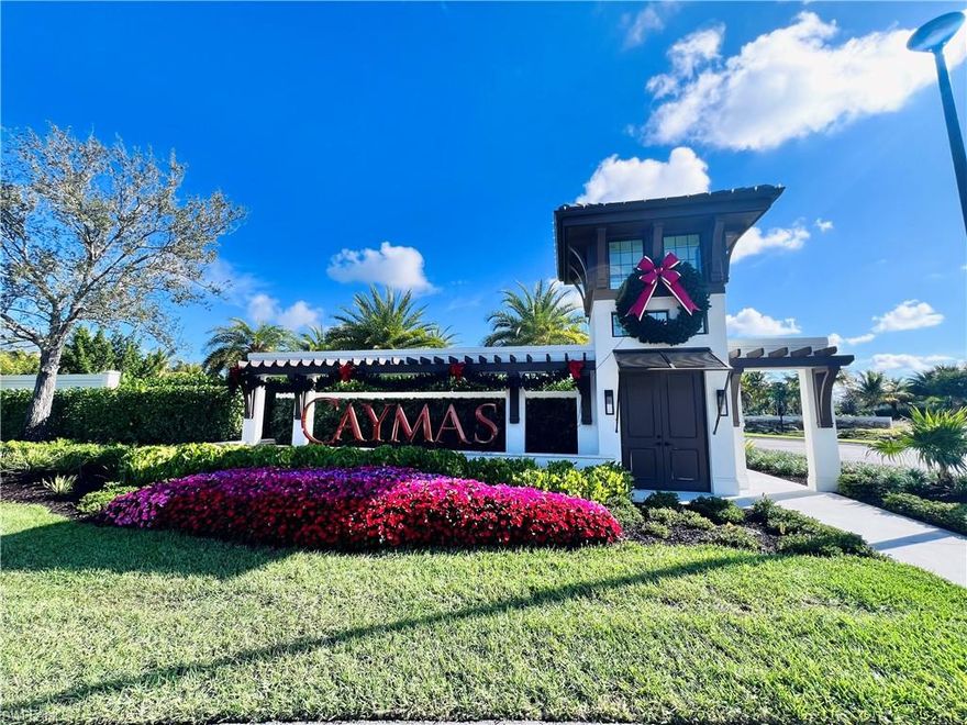 Welcome to your perfect seasonal escape in the brand-new community of Caymas, where luxury, comfort, and Florida living come together. This stunning Brixton model offers 3 bedrooms plus a den and 3 bathrooms, thoughtfully designed with sleek modern finishes and warm, inviting furnishings—ideal for an extended winter stay or luxury getaway. The open-concept layout features soaring vaulted ceilings and a spacious living area that flows effortlessly into a gourmet kitchen and comfortable lounge spaces, perfect for entertaining or simply unwinding after a day at the beach. The versatile den provides an ideal work-from-home space for longer seasonal stays. Step outside to your private extended lanai, a true resort-style retreat complete with a sparkling pool and spa with southern exposure, offering sun-filled days and relaxing evenings year-round. Located just 15 minutes from Marco Island and 20 minutes from downtown Naples, Caymas places you close to pristine beaches, world-class dining, shopping, golf, boating, and endless coastal experiences—while still offering a peaceful, private community to call home during your stay. Residents enjoy access to an exceptional collection of resort-style amenities, including six impeccably maintained tennis courts, eight pickleball courts, a professionally curated sports pro shop, and an elegant gathering space designed for both social engagement and relaxed sophistication.