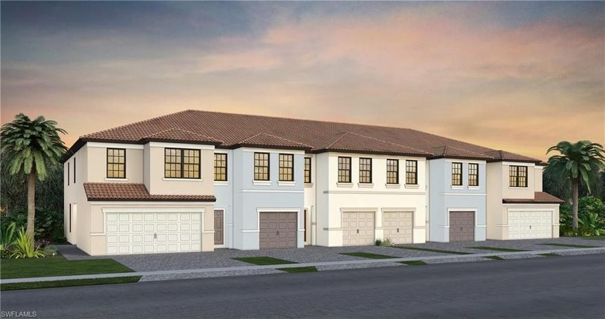 The Alder is a beautiful brand new 3 bed, 2.5 bath, 1 car garage townhome by Centex in the established highly desired Coral Lakes Community.  Home is projected to closed this November.  This home boast Quartz countertops and wood white cabinetry throughout the home. 18x18 ceramic tile downstairs and in the wet areas upstairs. This split bedroom floor plan offers spacious bedrooms with walk-in closets, tiled showers and a dual sink vanity in the owner's suite. Stainless Steel Whirlpool kitchen appliances and washer & dryer package. This home comes equipped with blinds and a covered Lanai overlooking your lake view and beautiful Florida skies! Steps away from pool #1 makes it convenient for some R&R. There is an additional pool, volleyball, fitness center, playground, tennis and more! Hurry up, you don't want to miss this opportunity! Photos are for illustration purposes only, options may vary.