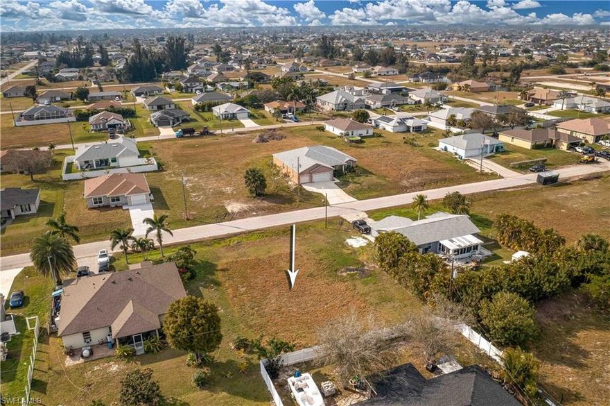 Look no further!!**ALL CLEARED** This beautiful Eastern exposure NE Cape Coral lot is ready for your house in paradise! Build your dream home now or hold on to it for future investment. This building site is just north of Pine Island Rd which gives you quick access to the ever-expanding Pine Island corridor for shopping, dining, entertainment, banking, and more. If you like boating and fishing, the public boat launch is nearby with access to Pine Island Sound or nearby saltwater canals and lakes. Family oriented neighborhood, Do not miss this great opportunity.