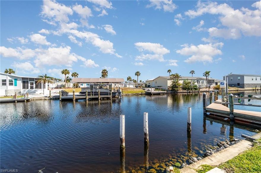 Prime East-Facing Bayside Lot with Gulf Access – Best Priced in the Community! Imagine building your dream luxury tropical oasis in Bayside Estates, a vibrant 55+ boating community.  Only 2.5 miles from the stunning Fort Myers Beach, you'll enjoy easy access to sun, sand, and sea. This idyllic retreat is a boater’s paradise with direct Gulf access for all your adventures on the water. The community boasts a welcoming atmosphere with planned activities that foster camaraderie and connection among residents. Enjoy the convenience of a low HOA fee covering lawn maintenance, internet, reclaimed irrigation, sewer, water, and onsite management, offering you a serene, low-maintenance lifestyle. Surrounded by lush tropical landscapes, Bayside Estates is the perfect setting for creating your custom paradise. Take advantage of this rare opportunity to own the best-priced east-facing lot and experience the perfect blend of luxury living and tropical tranquility.