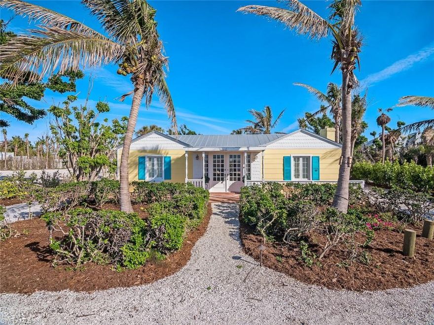 This meticulously maintained Vintage Captiva Cottage suffered no damage from Hurrciane Ian. The charming & inviting cottege features your own private beach access just a short walk from the home. The living room features a fireplace that accompanies the charm of the home to offer a comfortable cottage feel, while still giving you that Luxury Gulf Front Captiva Island home. The Master bedroom has a private bathroom w/a door to the outside shower. The two guest bedrooms share a bathroom. The second guest bedroom doubles as a great room as it contains two double murphy beds, a great space to entertain. Adjacent to the living is a very functional kitchen & dining area. Your front porch offers direct Gulf Views with West exposure, perfect for Sunsets, while the back porch features a hot tub where you can take advantage of the E rear exposure where you can catch the sunrises! Live the dream with this fantastic cottage while you experience magical sunsets, white sandy beaches & the tranquil blue waters of Captiva Island & Floridas Gulf coast. Don't miss this special opportunity!