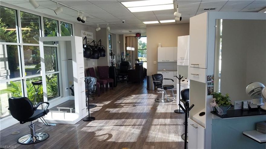 Established beauty salon currently set up for 10 stylists.  Equipment and inventory, Lease with five year extension come with the sale.  Current hair stylists are aware of business being for sale and intend to stay.  Tenant responsible for the interior maintenance of the building.  For further information prospective buyers need to sign a confidentiality agreement.