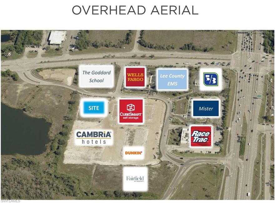 1.3 acre +/- ready-to-build pad site at Daniels and Treeline in Fort Myers, FL.  Cleared, graded, and filled. CPD zoning.  Located in high growth corridor.  Underserved retail market - great demographics.  Ideal users: retail, office, medical, or restaurant.