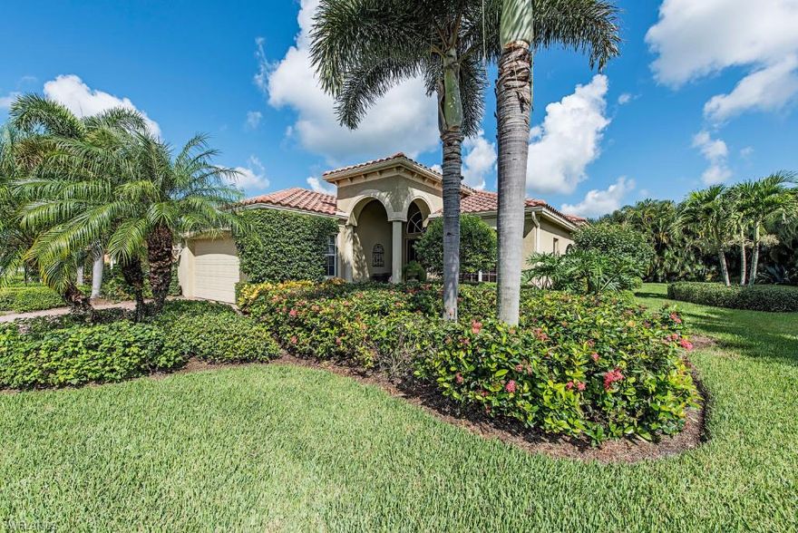 H.9741 - ABSOLUTE PERFECTION! BEAUTIFUL! STUNNING! THIS IS THE ONE YOU'VE BEEN WAITING FOR! SHOWS LIKE BRAND NEW! Lovely corner lot with Private Side Yard located in one of the finest communities in SWFL. To many upgrades to list them all Porcelain tile, granite counter tops, beautiful wood cabinets,  a beautiful pool with spa and travertine pool deck, paver driveway, plantation shutters throughout, extensive crown molding, and so much more! Make this beautiful luxury home yours today before it is gone!