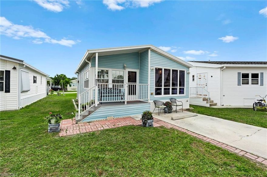 Embrace a relaxed lifestyle in this beautifully furnished one-bedroom, one-bath manufactured home located in the desirable active adult community (55+) Riverwoods Plantation RV Resort. Enjoy exceptional resort amenities, including pickleball courts, a fitness center, a boat ramp, and secure storage for boats and kayaks. You'll also have convenient access to fishing in the Gulf. The vibrant community offers a range of activities for everyone, featuring volleyball, water volleyball, bocce, tennis, horseshoes, table tennis, billiards, shuffleboard, line dancing,
woodworking, Bible study, yoga, hydro aerobics, and more. Engage in a full calendar of events, including dinner dances, entertainment, and educational programming. Nestled in the heart of Estero, Riverwoods Plantation is close to beautiful beaches, shopping, concerts, and sporting venues, and it is just minutes from RSW International Airport and Florida Gulf Coast University. Don’t miss the opportunity to enjoy everything Riverwoods Plantation has to offer!