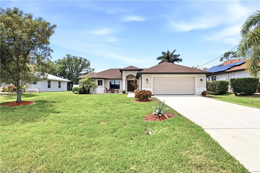 BRAND NEW LISTING TODAY! This three bedroom, two bath HEATED POOL HOME is located in Southwest Cape Coral, perfectly situated within walking distance to some of the areas great restaurants and eateries! In addition, Cape Harbour and Tarpon Point are just minutes away with an array of waterside dining, entertainment and marinas! They call it Florida Living! This gem sits directly across the street from waterfront homes in one of the most desireable areas of the Cape. Garage is equipped with a Power Outlet for Electric Vehicles. NEW ROOF in 2022, NEW A/C in 2022! Two separate Power Roll Down Storm Shutters on the covered lanai are like having another room in your home when in the down position. All assessments for City Water, Sewer and Irrigation are PAID! When on the lanai, the view is of a beautiful tropical landscape setting!
Set your appointment today!