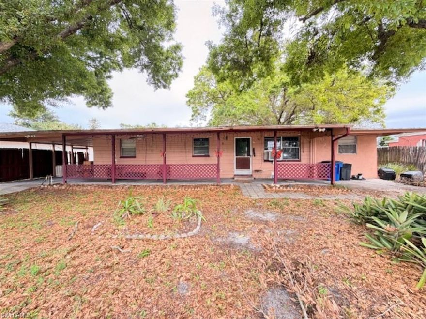 Investor special in the desirable Tropic Isles area of North Fort Myers! This 3-bedroom, 1-bath single-family home offers approximately 1,320 sqft of living space and sits on a spacious lot.
The property is structurally in place but in need of updates, making it a perfect opportunity for a fix-and-flip or rental investment. Features include a functional layout, carport parking, and a sizeable backyard with room for improvements or added value.
Conveniently located just minutes from Downtown Fort Myers, Cape Coral, shopping, dining, and major roadways, this property offers strong upside potential in a growing area.
Property is being sold as-is.