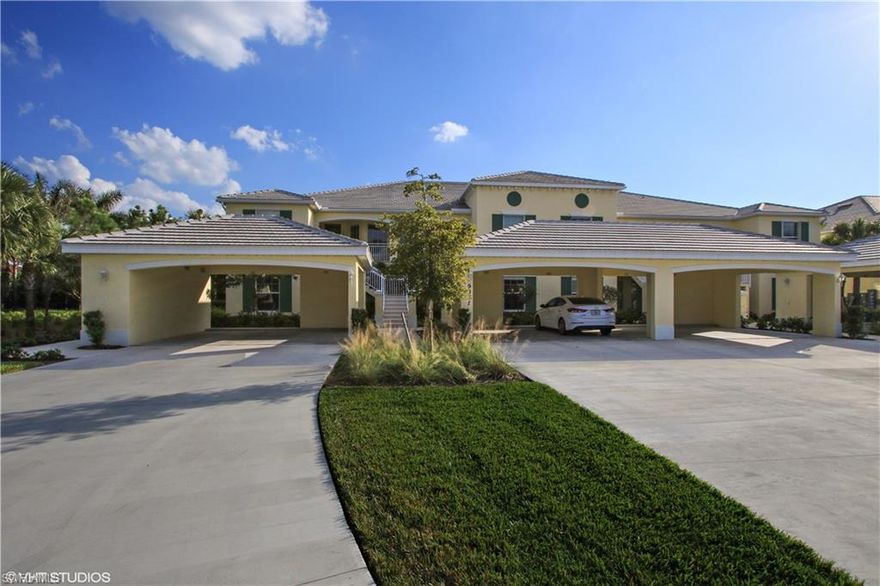 Welcome to the community of Tortuga, a quaint Caribbean inspired, gated community in the heart of South Fort Myers with lush preserves and lakes. Built in 2016 this 2 Bedroom, 2 bath + den is a ground level, end unit providing more windows and natural lighting with landscape views, which is a rare find. Covered parking with storage and hardly lived in, only 6 months.  Numerous upgrades such as custom lighting, stainless steel appliances & Corian counters. Master suite bath has dual sinks and two oversize, walk-in closets. Conveniently located just steps from the community clubhouse with social room, olympic size pool and spa, exercise center, tennis courts. Location is close to beaches, shopping, SW Regional Airport, Boston Red Sox & Minnesota Twins training facilities and less than 1 mile to HealthPark Medical Center and the new Golisano Children’s Hospital, scheduled to open Spring of 2017. Very low HOA fees make this an incredible value. Make this your Florida dream home now!