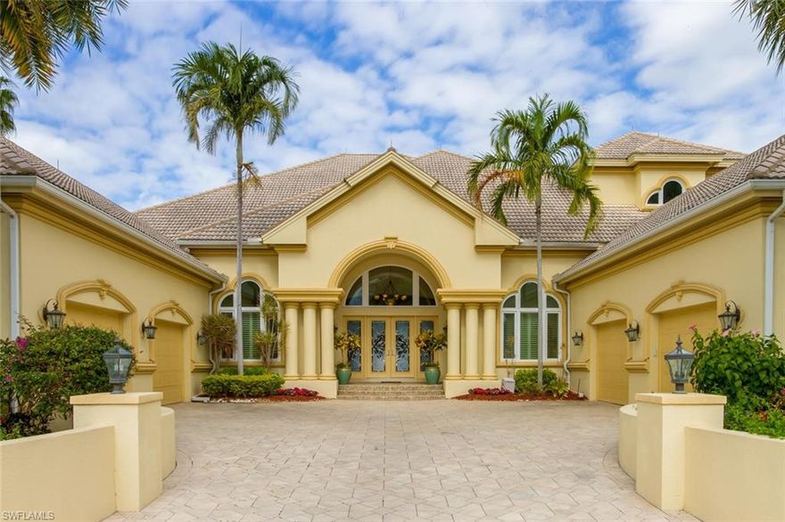 Unobstructed views of the River from this beautiful riverfront home. This two story home features 4 master bedroom suites, each with private office, plus two additional spacious guest bedroom suites. The second floor offers two master bedroom suites, theater room, and private balconies overlooking pool/spa and river views!
A 4 car garage plus an oversized workshop area, private elevator, 18 rod lighting prevention system, new hurricane windows and doors are just some of the outstanding features found in this home Custom Harborside home