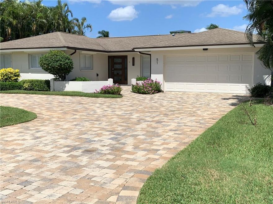 Absolutely stunning home located on the south end of Fort Myers Beach and on an oversized lot. Drive up to this home with great curb appeal and a well-maintained manicured lawn and circular brick paved driveway. Take a step inside to a beautifully decorated spacious and perfectly designed layout for entertaining family and friends. Tons of natural light and a view of the back bay that is one of a kind. Large kitchen with beautiful finishes and quartz countertops overlooking the water and your outdoor living space. 3 bedrooms and 2 bathrooms and tile throughout. Your own oasis on the back bay.