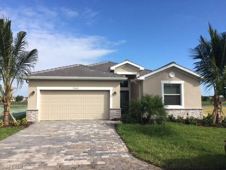 Location, Location, Location...This home is located in BRAND NEW community close to the beaches, Healthpark Hospital, Lakes Park and A+ schools. This great room floor plan offers 2032 sq ft. with 4 bedrooms, 3 baths and 2-car garage. Your clients will be wowed with coastal features and the panoramic view of the lake. A must see. Home is move-in-ready!!!