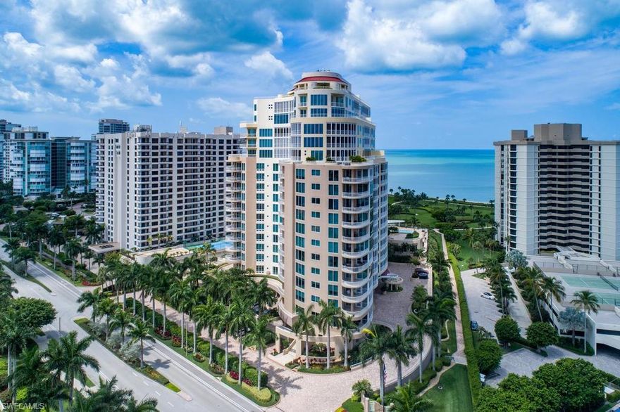 Perfectly situated to enjoy unobstructed views of the Gulf of Mexico and all of the incredible amenities of Aria and Park Shore, residence 902 is exquisitely appointed throughout with timeless and uplifting decor by Collins & DuPont. The highly coveted Residence Two plan features 4773 SFUA and three balconies with effortless flow through the open main living/dining areas, kitchen, home office, and split bedroom plan with spacious master suite, Jr. Master ('guest suite') and additional guest suite ('bed 3'). Enjoy 270-degree views of the beach and Gulf of Mexico over the sparkling pool and lush landscaping, or head downstairs to enjoy the private Aria amenities: state of the art fitness room, lounges, billiards and gathering spaces, pool and spa, and of course... the beach!
In addition to the amenities, the team at Aria provides 24 hour security & concierge services. Boat docks are available for purchase at the Venetian Bay Yacht Club. 902 includes the parking spaces 135 & 136 - the two closest to the lobby entrance in the secured covered parking garage! Storage locker included. HOA includes natural gas, water, and basic cable.
See confidential remarks for showing guidelines.