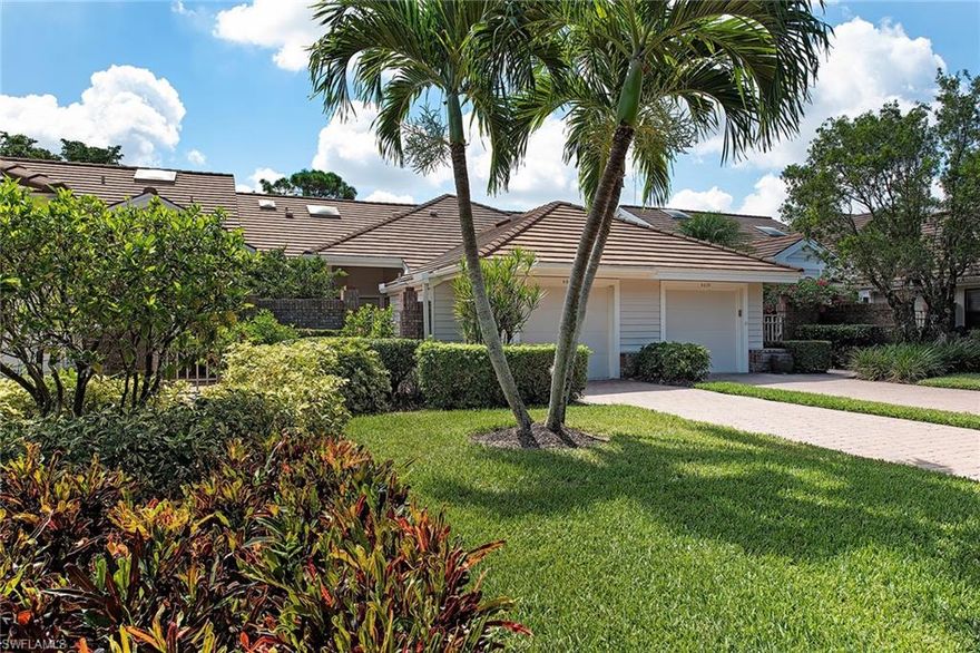 Clean, fresh, light and bright! This remodeled two-bedroom villa is the one you have been waiting for. Upgrades include wood floors, a kitchen with white shaker cabinets, gorgeous quartz counters, and two beautiful baths. There is even an office area in the kitchen. This home has a one-car garage, a long driveway and a private courtyard entry. The backyard has a glassed-in lanai, a paver patio with privacy and desired southern exposure. Pelican Bay has several amenities: miles of beaches, the community/fitness center, tennis courts, kayaking, and walking paths.