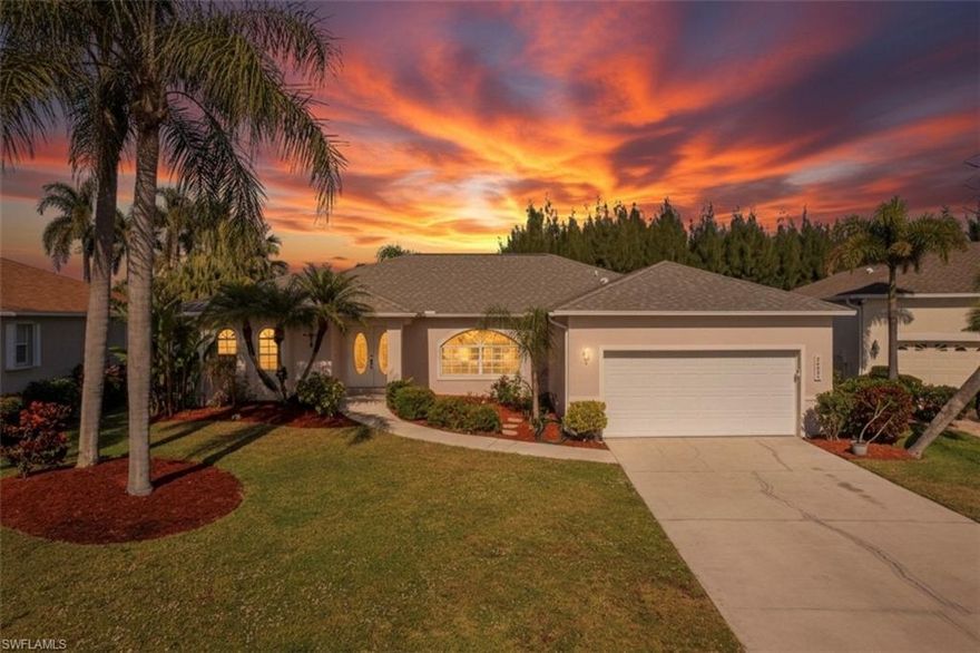 NEVER FLOODED ON THE INSIDE - MINUTES FROM THE BEACH. OVERSIZED LOT .29 ACRES This well-maintained 3-bedroom, 2-bath home in the Wellington Community is located in one of the most desirable areas of Fort Myers. The home has a 2019 ROOF, 2022 AC, and low HOA fees of just $110 per month. Offering 1,913 sq ft of living space, the home features an open floor plan with high ceilings and a split-bedroom layout. Over the past year, the interior has been freshly painted and updated with automatic blinds, a brand-new washer and dryer, new refrigerator, and a new garage door. A large screened-in lanai overlooks an oversized backyard, creating a great space to relax and room for a pool. The location is hard to beat — just 14 minutes from Fort Myers Beach and close to restaurants, shopping, and entertainment. Publix is less than two miles away!. The Wellington Community is known for its quiet streets, low HOA fees, and convenient access to everything Fort Myers has to offer. If you’re looking for a non-flooded home close to the beach with major updates already completed in a prime Fort Myers location, this is one you’ll want to see. Within walking distance of the community pool!