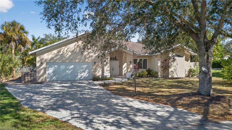 Welcome Home to this beautifully maintained 3-bedroom, 2-bath pool home located in the highly desirable Pine Glen Neighborhood in the Three Oaks community. Pull up the oversized brick-paver driveway to this home offering over 2,100 square feet of living space. The residence sits proudly on an oversized lot, tucked away on a quiet, oak-lined cul-de-sac that provides both privacy and charm.
Designed for both everyday living and entertaining, the home features a spacious open floor plan with soaring 10-foot ceilings and separate living, family, and dining areas. The remodeled kitchen serves as the heart of the home, showcasing modern finishes, quartz countertops, ample cabinetry, and generous prep space—perfect for hosting gatherings or enjoying casual family meals. The kitchen flows seamlessly into the main living areas and opens to a large, screened lanai and sparkling fiberglass pool, creating a true indoor-outdoor Florida lifestyle.
Laminate flooring runs throughout the home, complemented by a beautifully updated guest bathroom and a desirable split-bedroom layout that offers privacy for the primary suite while keeping guest bedrooms comfortably separated. Step outside to enjoy a fully fenced backyard with plenty of room for all your outdoor needs. A close path provides a convenient and peaceful walk to nearby schools and churches.
Major upgrades include a new roof (2017), impact windows, and accordion shutters on all sliding doors—offering peace of mind, energy efficiency, and storm protection. This Smart home has been thoughtfully cared for and is move-in ready. Pine Glen is a quiet, well-maintained community featuring a community pool, full basketball court, and tennis courts. Located in the sought-after South Fort Myers Three Oaks area—just minutes from I-75, FGCU, Gulf Coast Town Center, shopping, dining and RSW International Airport—this home delivers the perfect blend of space, upgrades, location, and lifestyle. Don’t miss your opportunity to experience all this exceptional home has to offer.