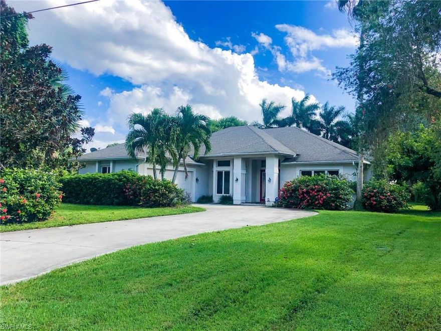 Highly Desirable Community of Hidden Acres. What a serene community with so much character and charm--beautiful and unique homes, horses, boating, community parks, tennis courts. You can have your horse boarded at the community stables and roam the gorgeous bridal paths. You can also spend the day on the water cruising the River to Downtown Fort Myers for food and shopping or head on over to one of our many beautiful beaches via the community boat ramp, dock, and boat/rv storage. The home features a large screened-in lanai and pool area, surrounded by tropical and mature landscaping which makes for pleasantly relaxing outdoor time. Under 10 minutes to Downtown Fort Myers, a few short miles to some of the areas best restaurants, and 15 minutes to i-75.