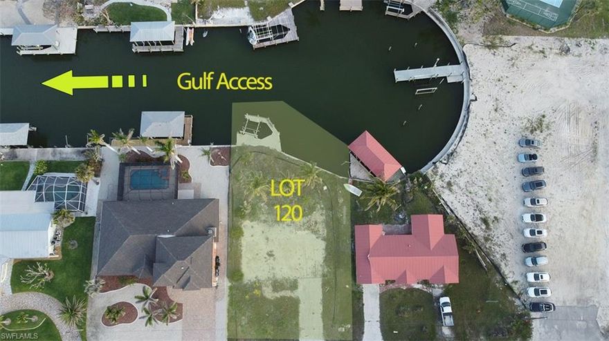 A rare opportunity to design your custom waterfront retreat in the coveted boating community of Sandpiper Village. Positioned on a quiet cul-de-sac canal, this oversized homesite offers approximately 75 feet of seawall frontage along an 80+ foot wide canal with coveted southern rear exposure, creating the perfect setting for sunshine-filled pool days and breathtaking island skies.

The unique lot dimensions—approximately 75 x 125 on one side and 93 feet on the opposite side—provide an exceptional canvas for a luxury coastal residence designed to capture water views and outdoor living. From your future dock, the Egret/Ibis tidal canal leads directly to Estero Bay and the open waters of the Gulf of America through Big Carlos Pass, allowing effortless access to world-class boating, fishing, and waterfront dining.

Just about 100 meters away, the community beach access opens to the sugar-white sands and seven miles of shoreline along Estero Island, placing daily beach activities, shelling, and unforgettable Gulf sunsets only moments from your front door.

The previous residence has been cleared, offering a blank canvas for your architect and builder. Concept plans and design presentations are available illustrating the possibilities for a stunning primary residence or luxury island getaway. 

Located within a monthly rental district, this exceptional property offers flexibility for personal enjoyment while maintaining strong investment potential. Here, boating mornings, beachside afternoons, and spectacular sunset evenings become part of everyday life.

Note: Photos may include a sample home rendering to illustrate potential build possibilities. The home shown is not included in the lot price.