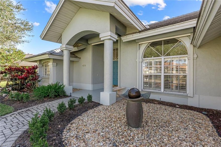 Nestled in a secluded and desirable cul-de-sac within the serene Longshore Lakes gated community, this alluring pool home boasts breathtaking lake views, evident from the moment you enter. Amplified by the huge volume ceilings, the twinkling blue water views invite you to relax and unwind. The spacious open kitchen features quartz counters, modern appliances, and seamless connectivity to the Family room. The split bedroom plan provides privacy for both owners and guests. Relax by the pool, BBQ outside and enjoy quick access to the kitchen and the convenience of a half pool bathroom as well.  A whole house Generator will rescue you in the rare event of a power outage! The Club at Longshore Lake offers a delightful blend of fine and casual dining, a heated pool, tennis  Pickleball, a state-of-the-art fitness center, and a variety of social activities. Enjoy the 2.6 mile walking path around the community, boating activities on the lake, and a playground for the young ones.