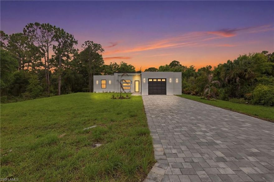 One or more photo(s) has been virtually staged, AI generated or rendered.  Modern Build Home, Located in the W area Close to State Road 82, only 10-15 Min away from I-75. This beautiful Home was designed & built to be a magnificent residential masterpiece. The floor plan has an open, great room plan that lends itself to Luxury yet elegant living. The master wing features a tray ceiling, sitting room, split vanities, a designer shower, plus a huge walk-in custom closet. A truly luxurious kitchen features a designer Cabinets with Calacatta quartz countertop with full backsplash, and stainless-steel appliances. Impact resistant windows and doors, Porcelain Tile throughout, Garage has epoxy floor, Room for pool and much more. Please note that Some images are virtually staged.