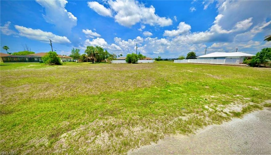 Not in a flood zone! This property is on well and septic. Wonderful location!!!

This is a perfect lot to build a larger home in NE Cape Coral, Florida.  It is in a quiet setting conveniently located near Pine Island road, close to shopping and dining. This lot is ideal for a larger home with a 3 car garage or build to suit your tastes. Excellent area and priced to sell. Seller is highly motivated bring us an offer for a quick close on your dream location in NE Cape Coral.
