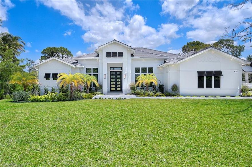 New Construction ready for IMMEDIATE OCCUPANCY!!! Come see this sought after 1-acre brand new Custom Home situated deep into Quail Woods Estates. This BRAND-NEW HOME offers a spacious 4270sqft of open living space blended in modern elegance. The luxurious master suite is a haven of comfort and tranquility, complete with a private sitting area and a spa-inspired ensuite bathroom featuring a soaking tub, dual vanities, and a walk-in shower. Additional bedrooms, each with their own ensuite bathrooms and walk-in closets, provide ample space for guests or family members. The optional 5th Br in addition to the Home Office, Butler Pantry and oversized 3-car garage is perfect for any lifestyle. 9170 The Ln rests on a beautiful .94acre homesite backing to one of Naples finest Tiburon Golf Course. Designer finishes include Legno Bastone Wood Flooring throughout, matching Thermador Appliances in Kitchen and Butler's Pantry, Quartz Countertops throughout, custom Cabinetry, custom Pool/Spa with mud set 2CM Imported Porcelain Tile. The home is equipped with Impact Glass Windows and Doors, Massive Steel Door Front Entry System, Interior Solid Core Doors, Insulated Walls throughout, 2 Tankless Water Heaters, 1000-gallon propane tank, Whole Home Generac Generator, Bug Screens, Stucco Soffits and more. Quail Woods Estates is a privately gated enclave of homes nestled quietly in North Naples West of Livingston Rd providing quick accessibility to the finest beaches, shopping, restaurants and top-rated schools in town.