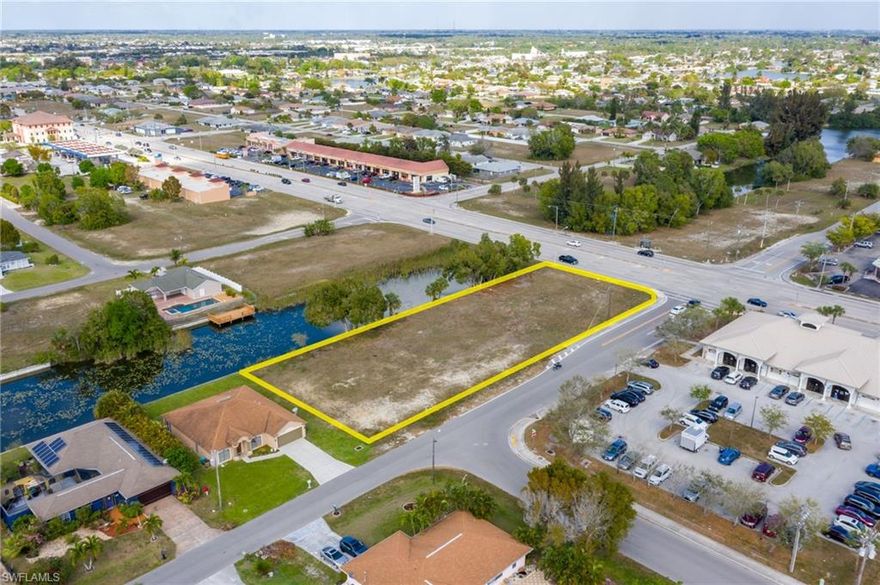Rare opportunity to acquire four waterfront corner lots totaling .94 acres, located on the highly traveled intersection of Del Prado Blvd and NE 2nd Street. Currently zoned residential with a future land use designation of commercial CP, this property offers incredible flexibility and long-term investment potential. 

With excellent visibility and steady traffic flow, it’s an ideal site for a medical office, professional building, or other commercial development. Positioned in a growing area, this is a prime chance to secure a high-exposure location with strong future upside. Addresses include 1519, 1523, 1527, and 1531 NE 2nd Street!