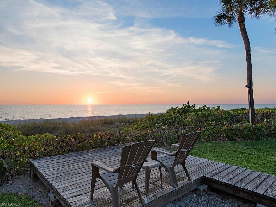 One 10th Avenue South - Be well addressed on one of the most breathtaking locales on the Naples Beach. With almost one hundred feet of picturesque Gulf views settled between gorgeous tropical palms, your evenings are about to become a true work of art. This comfortable beach cottage provides 3 living areas composed of the main quarters; equipped with stunning Gulf views form the dining room, family room and Master Bedroom. A covered entrance provides access to 2 separate one bedroom, one bathroom guest suites - for all of your family and patron needs. The property is situated just three blocks from the historic Naples Pier and subsequent 3rd Street South sporting an array of elegant dining and shopping options. A private walkway to the beach allows you to sink your toes into the soothing sugar-sand beach within footsteps of your patio. Come discover the ultimate paradise retreat, only here, at One 10th Avenue South.