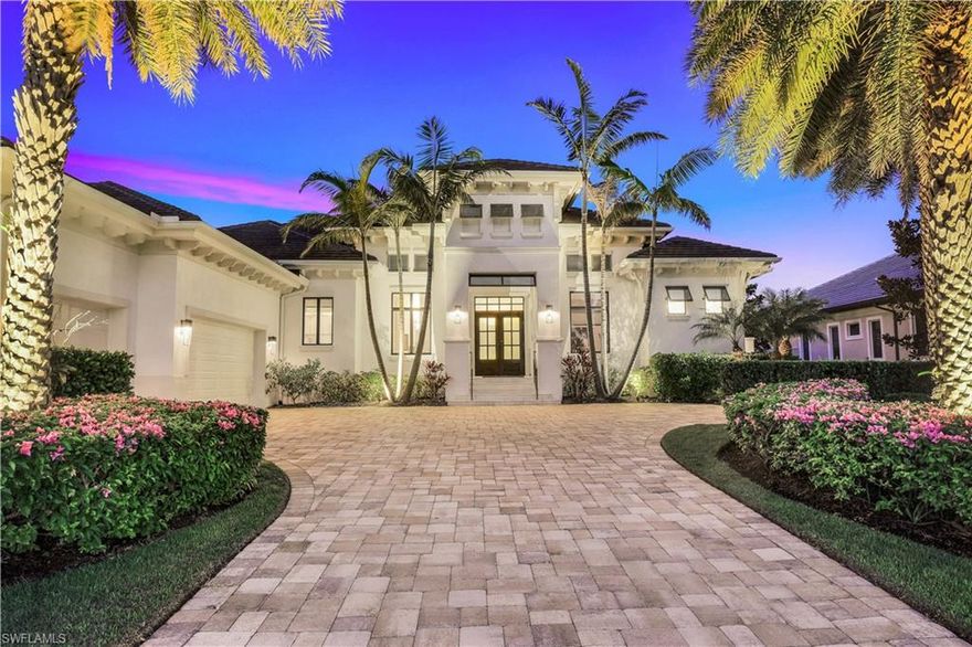 This exquisitely crafted, fully furnished 4+den, 5 BA custom estate home is designed for quintessential indoor/outdoor living. Located in the exclusive enclave of Bay Woods in Bonita Bay (country club membership optional), this 2015 Stock "Stella" original model home is a contemporary masterpiece w/every detail considered for style & comfort. This home offers sophisticated luxury & unparalleled seclusion w/4200+ sq ft of living space under air + 2200 sq ft of outdoor space! Imagine leisurely mornings, drinking coffee on your grand lanai or better yet - sipping evening cocktails while enjoying sounds of nature as this is one of only a few homes in BB w/a completely private preserve view. Beyond the hustle & bustle, you will find true serenity w/in the walls of this home! Luxury features include honed porcelain tile & whitewashed oak flooring, all BRs w/en suite baths, state of the art kitchen w/TWO islands & premium appliances, stunning wet bar & fireplace w/white Petra stone finish in LR, pocket sliding doors open to adjoin indoor/outdoor space, outdoor kitchen/walkup bar/dining area, custom pool/spa, outdoor fireplace,  Control 4 automated system linked to your phone & MUCH MORE!