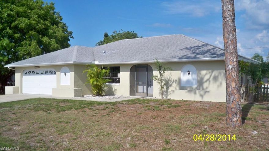 MULTIPLE OFFERS. HIGHEST AND BEST DUE MAY 6, 2014 AT 1PM EST. Very nice 3 bedroom/2 bath home located in San Carlos Park. Large screened lanai, fenced back yard.  Home is situated on an oversize lot. Nice kitchen with new appliances (April 2014), exterior and interior just painted. Tile and carpet throughout. Formal living and dining rooms as well as a spacious family room and eating area off the kitchen. New A/C and hot water heater installed April 2014, home shows very well. Seller to offer an allowance of up to $500 towards a home warranty to owner occupant buyers. This property is eligible under the Freddie Mac First Look Initiative through 05/18/14. (20 days from initial MLS list date) Please note: day 1 of the First Look countdown starts on the day the property is listed in the MLS. Investor offers would be eligible for review and acceptance on May 19, 2014.