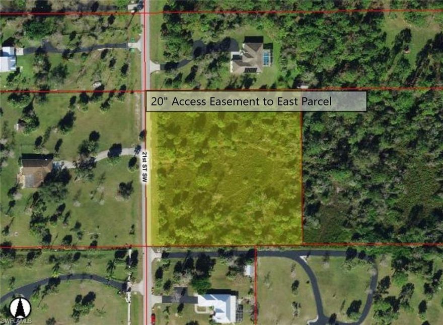 2.35 acres of confirmed uplands in quiet Golden Gate Estates ready for a new single family home. Located toward the south end of 21st Street near the canal. The adjacent parcel to the immediate east (see MLS #219047046) is also available for sale and can be combined with this property for a 5 acre site. 

There is a 20' wide access easement which runs along the northern perimeter of this site providing access to the adjacent part to the immediate east.
