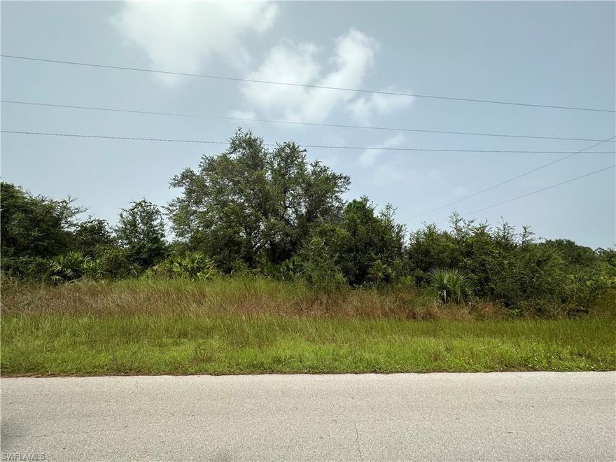 Gorgeous 1/4 Acre In Beautiful and peaceful Section Of Lehigh Acres. Great location to invest. Perfect New Homesite. Come Build Your Dream Home Here.