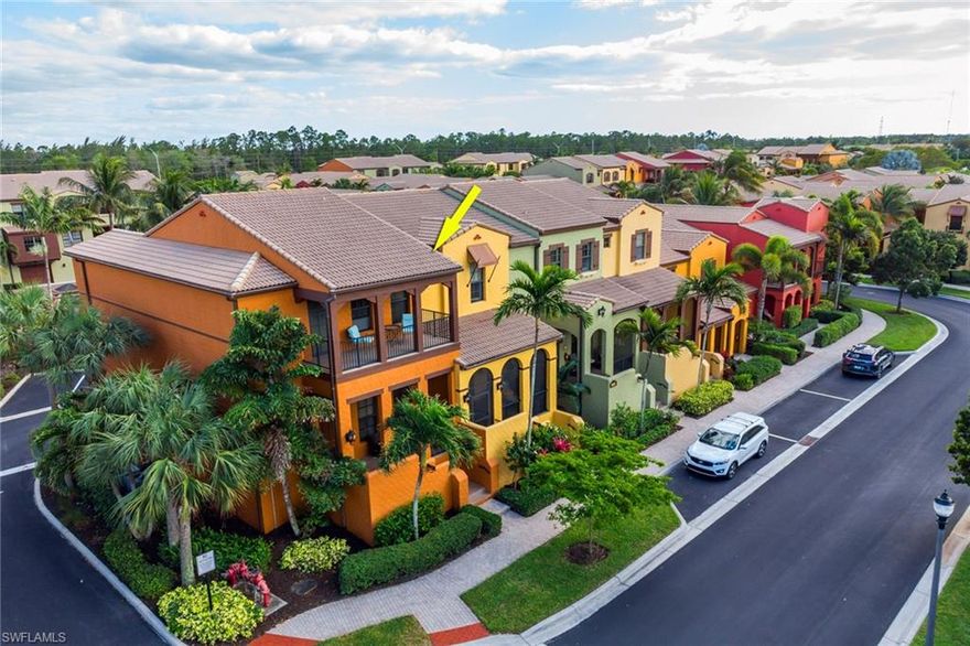 Meticulously maintained  "QUAD" corner unit features one of the largest floor plans in Ole offering three bedroom, two full bathrooms, one half bathroom and 2 car garage. On the the first floor, enjoy spacious living room, separate dining room and open kitchen with granite countertops. All bedrooms are situated on the 2nd floor with the beautiful master bedroom including private outdoor balcony with en-suite including dual sinks, soaking tub, walk-in shower. All carpet replaced and entire interior painted in 2020! This unit is conveniently located and in walking distance to The Ole Village Center offering fabulous amenities including movie theatre, English Pub, Ice Cream Parlor, Internet Cafe', Resort pool with restaurant, state-of-the-art fitness, 3 Championship Golf Courses & optional membership in the Players Club & Spa. Offered Furnished!