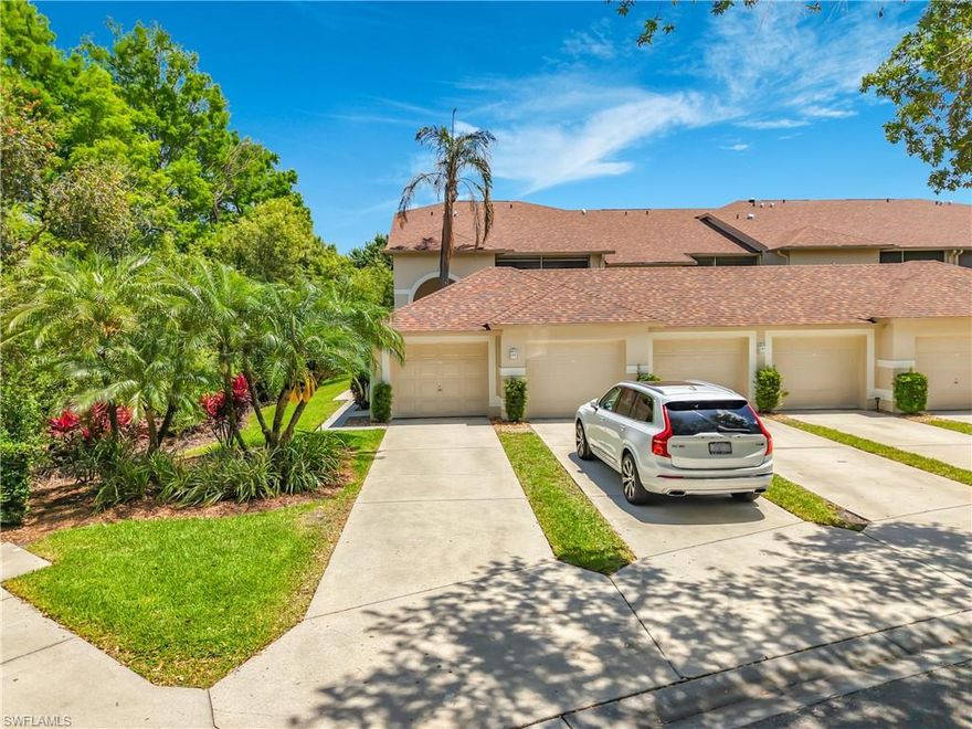 Welcome to your new first-floor Veranda condo in the highly sought-after Olde Hickory Golf & Country Club, a premier bundled golf community in Fort Myers. This spacious, beautifully maintained, one-story end unit features two bedrooms plus a den, two bathrooms, and a functional layout ideal for both seasonal or full-time living.

The home has been thoughtfully updated. 2025 updates include new A/C, water heater, impact windows and a renovated primary bath with additional storage. Other interior highlights include updated kitchen and guest bath cabinets and countertops. Modern flooring, new closet doors, crown molding, plantation shutters, and new ceiling fans are featured throughout.

For outdoor enjoyment, the unit offers dual lanais with sliders over screens for year-round flexibility. The private garage also includes a clean, epoxy-coated floor.

Olde Hickory is renowned for its low-density bundled golf (limited to 561 residences) and an active lifestyle that includes golf, tennis, and pickleball within a vibrant community atmosphere.